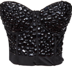 women waist training corset Studded Gem Sequin Rivet