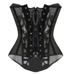 Alternative view of Black Mesh Bustier Waist Cincher Corset