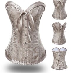 Embossed Pattern Overbust Corset