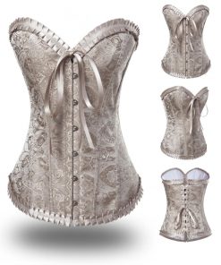 Embossed Pattern Overbust Corset