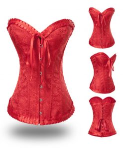 Embossed Pattern Overbust Corset