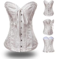 Gothic Waist Trainer Corset Brocade Embroidered