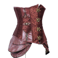 Brown Gothic Steampunk Women Corset