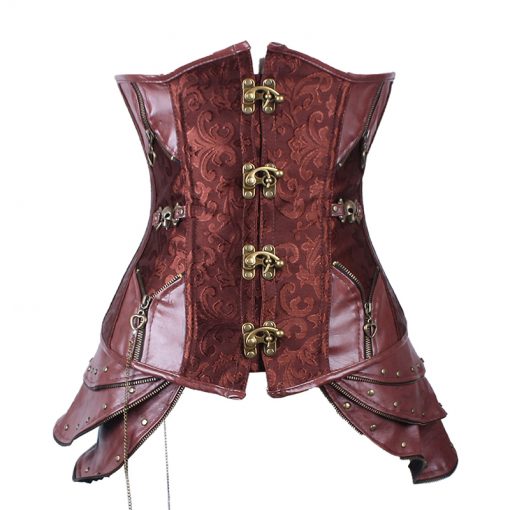 Sexy-Brown-Steampunk-Corset-Women-s-Bustiers-Corsets-Goth-Underbust-Cupless-Waist-Training-Corset-Bustier-5