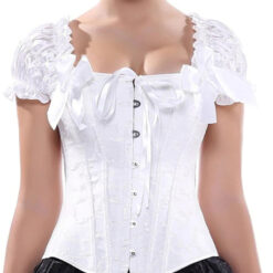 Gothic Lace Short Sleeves Corset Plus Size 6XL