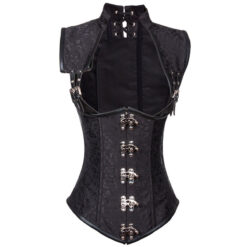 Brown Black Brocade Steampunk Corset