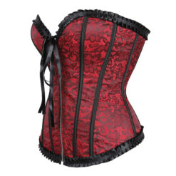 Satin Embroidered Overbust Corsets