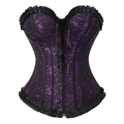 Satin Embroidered Overbust Corsets