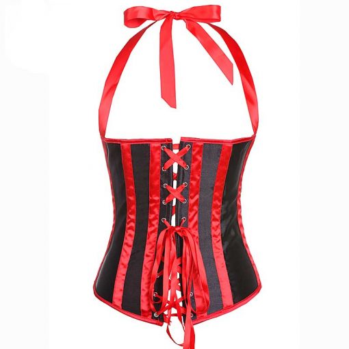 Women Stripped Steel Boned Underbust Corset