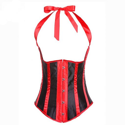 Women Stripped Steel Boned Underbust Corset