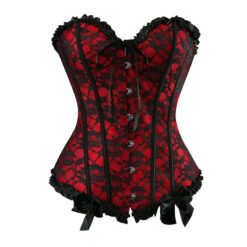 flower print gothic corselet overbust sexy
